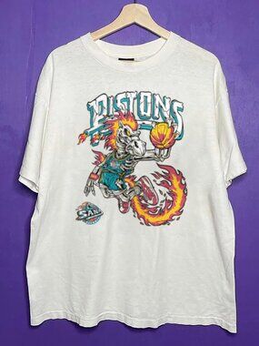 Vintage SANA Detroit Pistons Graphic Shirt, Detroit Pistons Basketball Shirt Tee